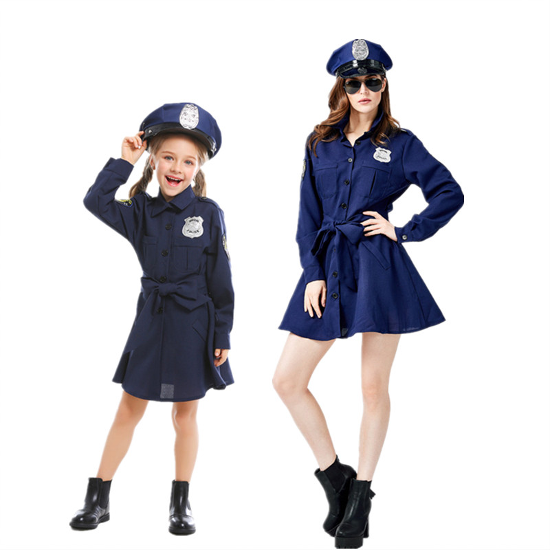 万圣节儿童服装角色扮演成人警察衣服女囚囚犯制服cosplay服饰
