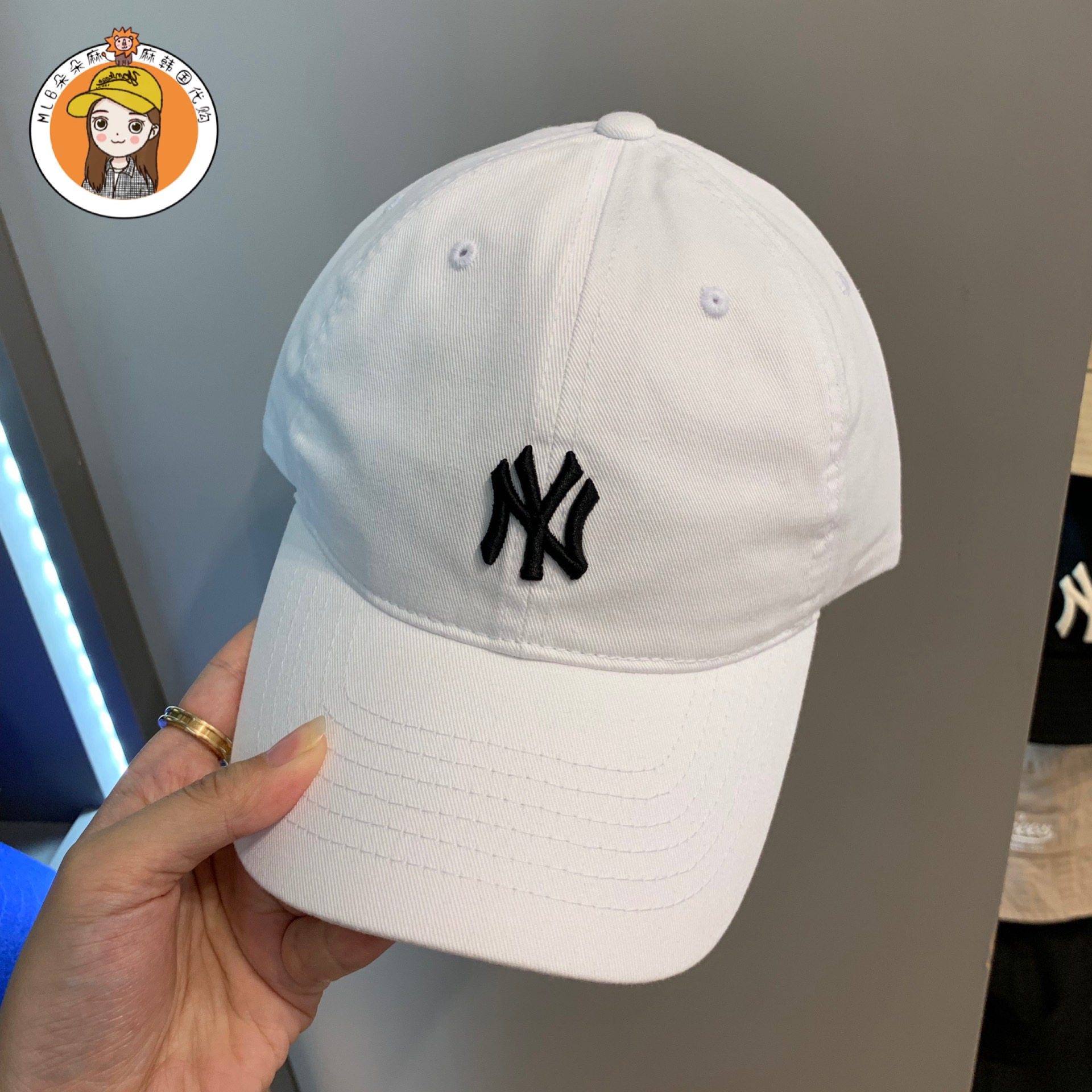 首页 痛风淘宝      韩国正品mlb帽子 小蜜蜂刺花洋基队ny棒球帽男女