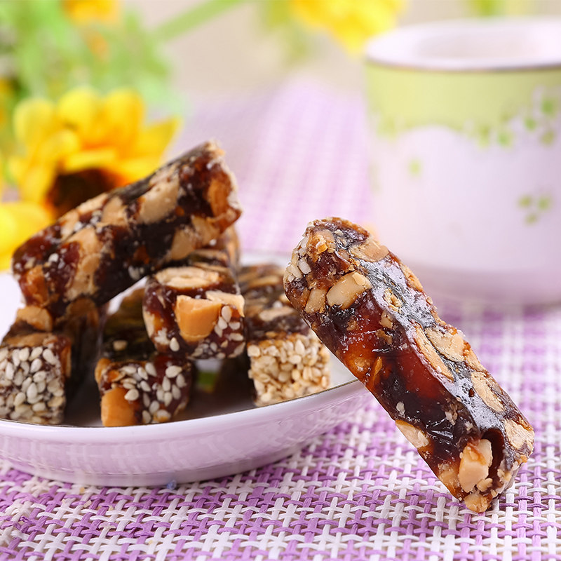 北京特产三禾稻香村南枣果仁糕500克小吃零食软糖果