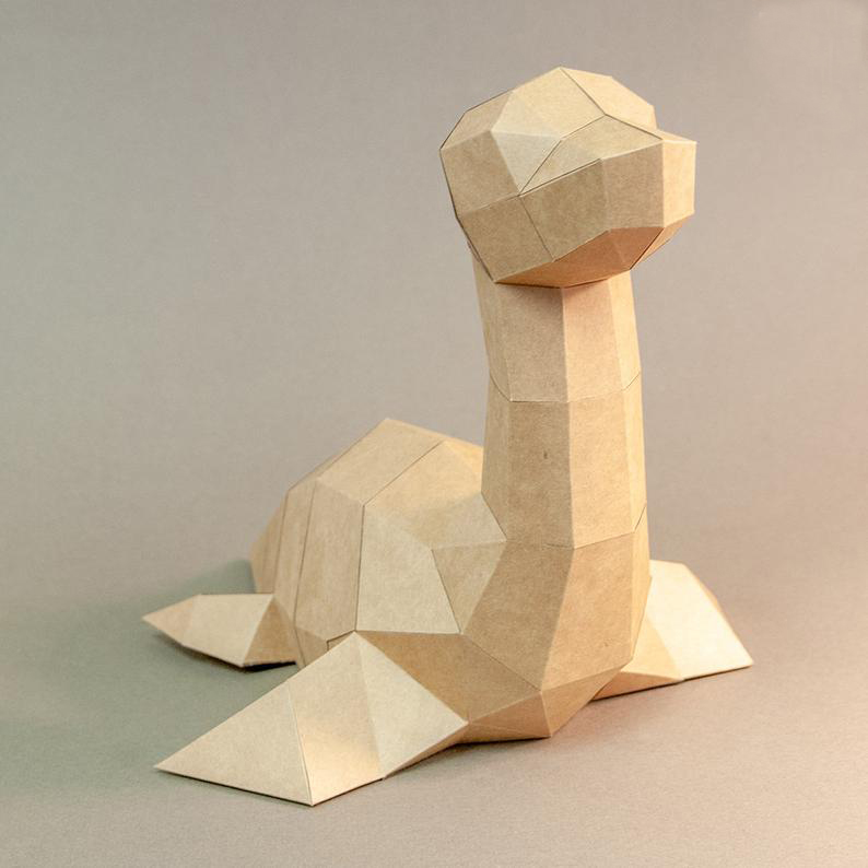 欧美创意3d纸模diy侏罗纪恐龙宝宝5款套装制作动漫游戏纸模