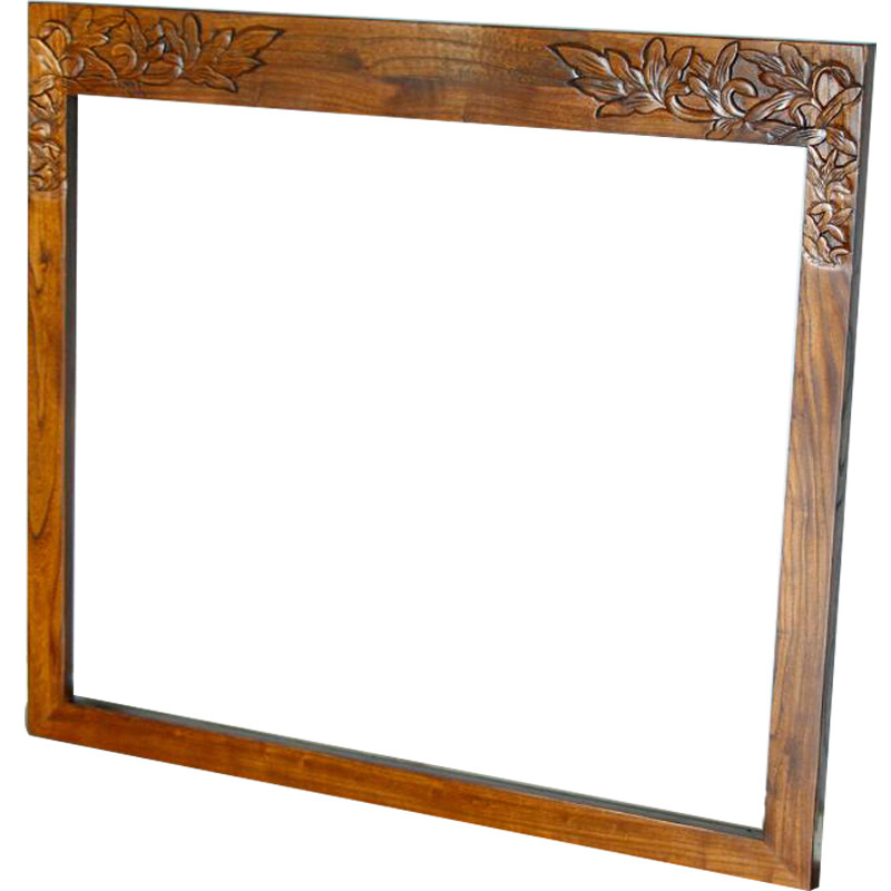 东南亚风格实木镜框古今原木sc228现代新中式穿衣镜化妆镜