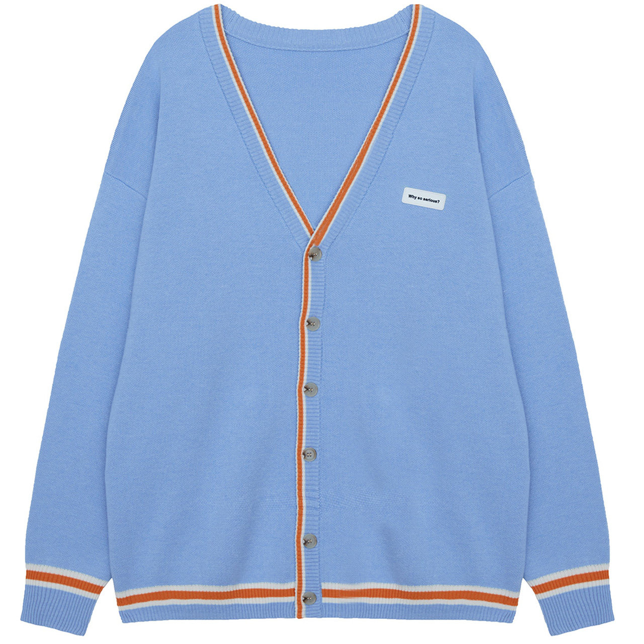 lilbetter情侣毛衣韩版针织开衫外套潮牌宽松线衣慵懒风v领毛衣男