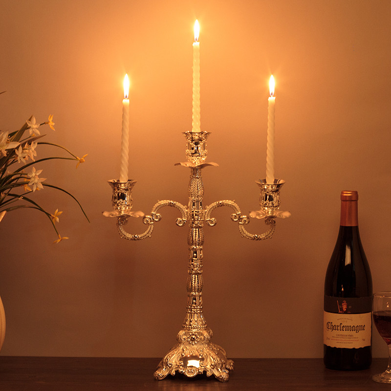 烛台婚庆婚礼5头欧式蜡烛餐桌浪漫烛光晚餐烛台