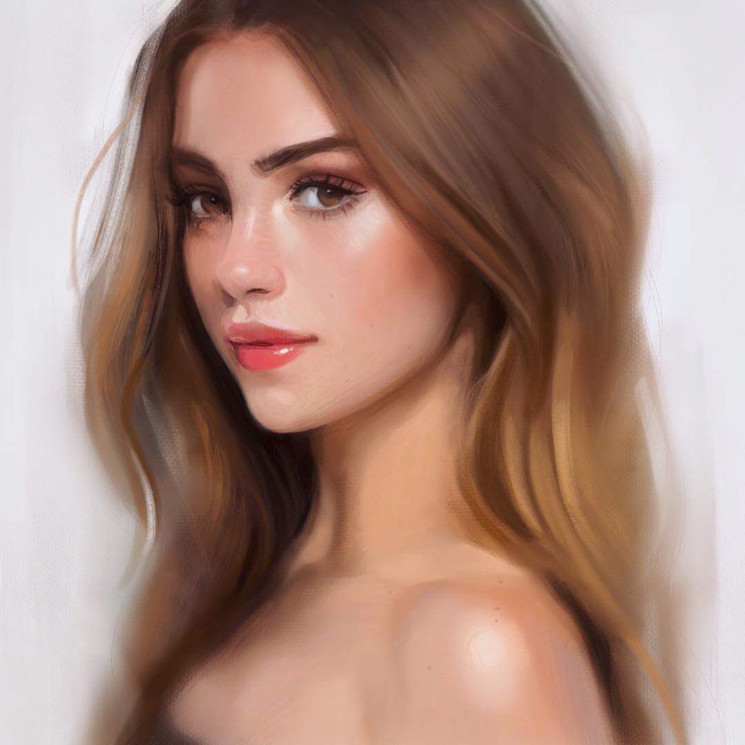 procreate插画教程ipad人像厚涂手绘视频系统课程新手设计素材