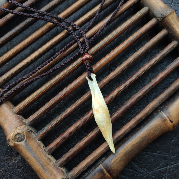 海兽魂骨海边部落深海鱼骨制作项坠吊坠孤品项坠