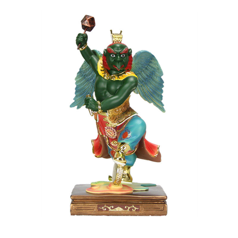 中式12寸敦煌七彩雷公电母风神雨伯像蝉之子摆件