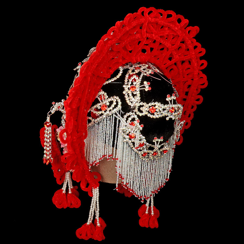 戏剧戏剧化化妆舞台道具鬓花包头花旦戏曲头饰古典舞配饰