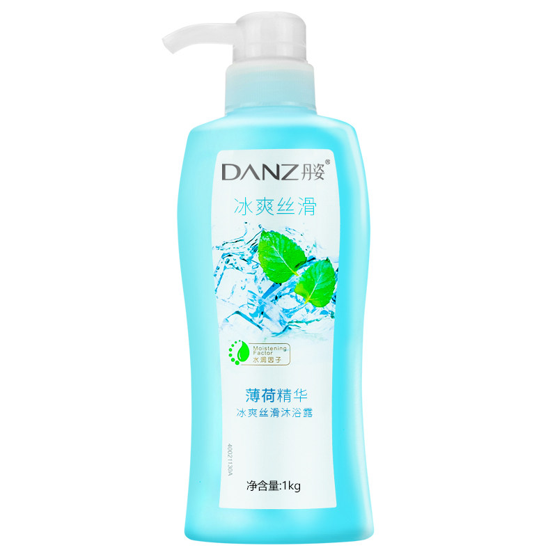 丹姿冰爽丝滑沐浴露1000ml水嫩柔滑女男薄荷清爽沐浴露