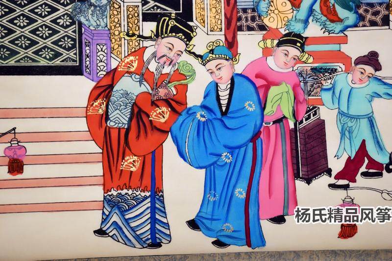 面手绘家堂轴家谱挂画族谱宗谱祖宗图中中堂年画