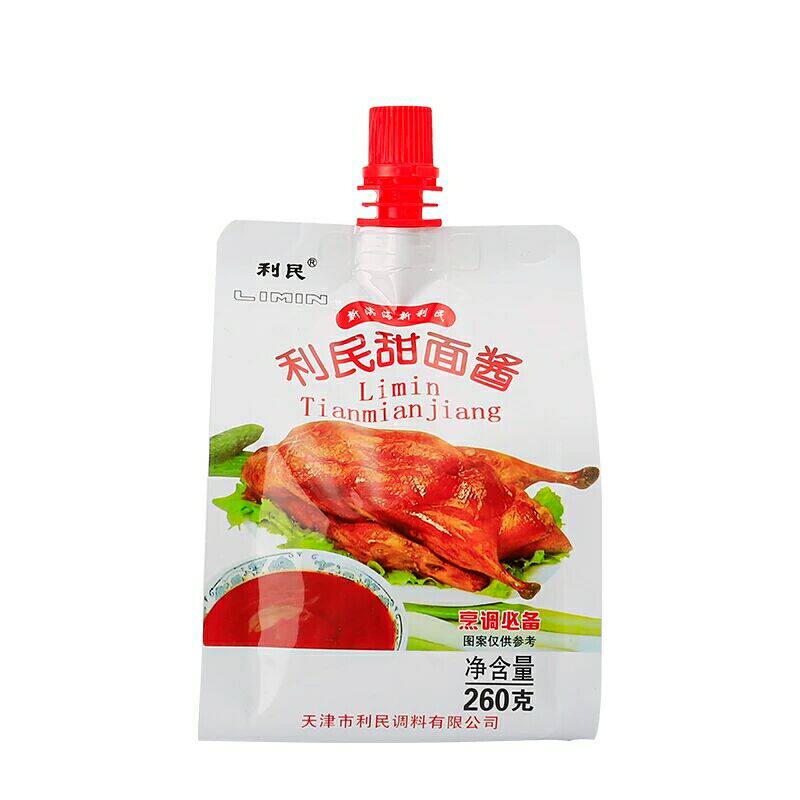 天津利民甜面酱炸酱面酱烤鸭煎饼葱蘸调味品260g酱类调料