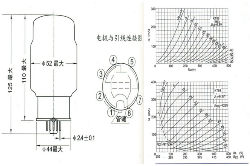 曙光天籁之音电子管kt88-t6550原厂配对电子管