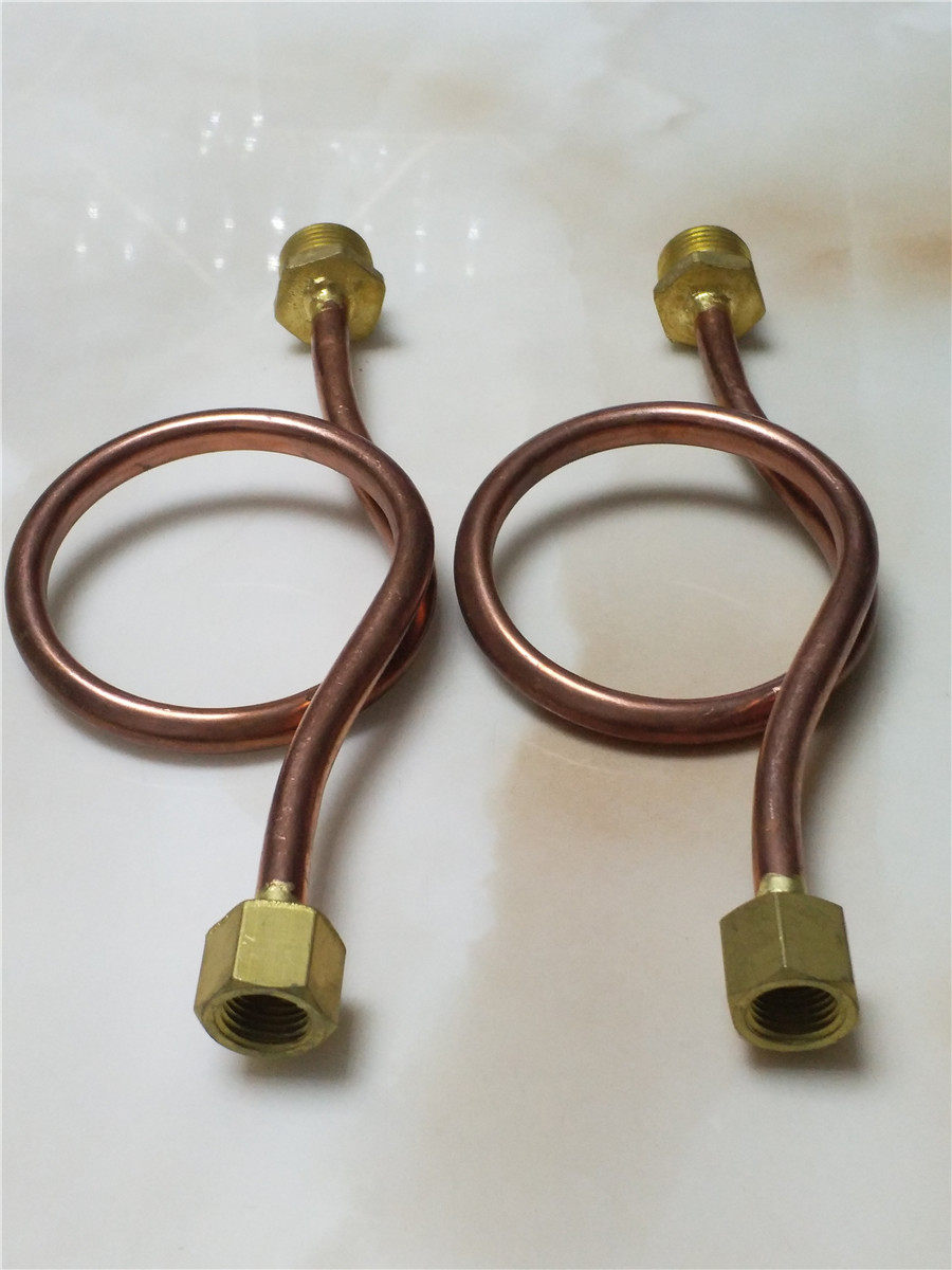 工程水暖锅炉配件热销盘管加厚紫铜铜管连接管接头