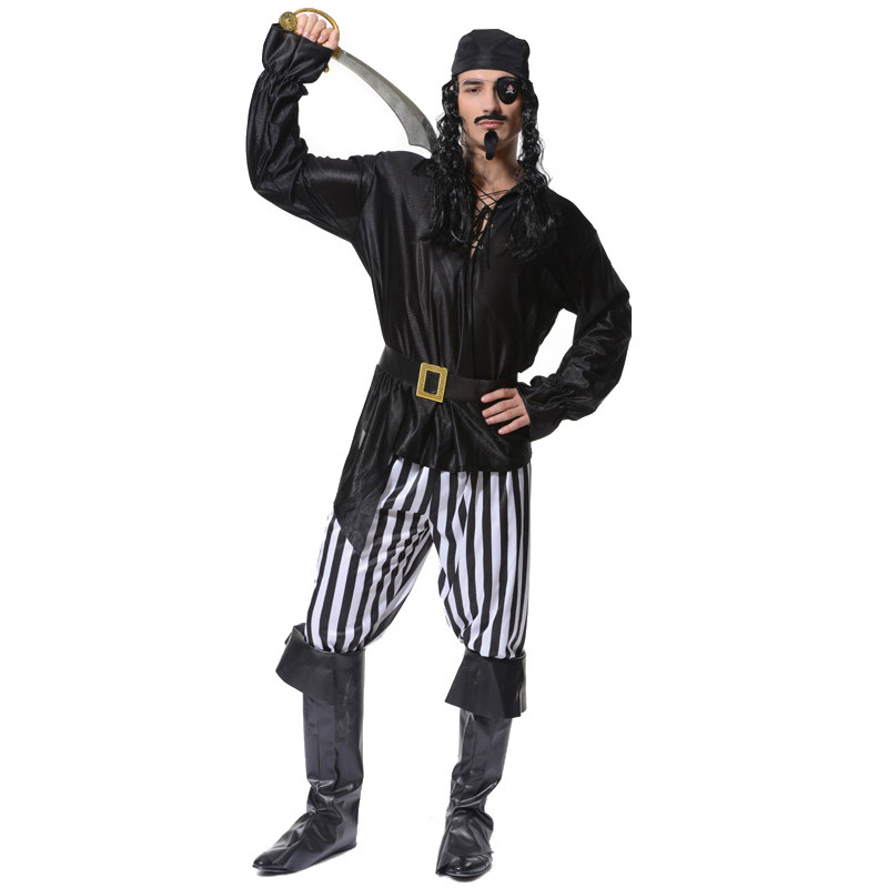 服装万圣节化妆舞会海盗杰克船长成人男女加勒比海盗演出服饰