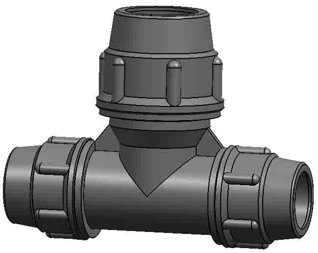 三通pe速接管快接变塑料自来水异径pe2pe管