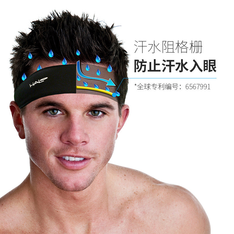 美国halo专业运动发带男宽边止汗带女跑步健身瑜伽发带