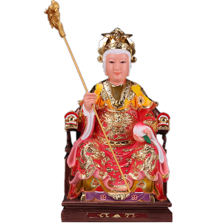泰山奶奶神像树脂彩绘泰山老母老奶奶圣母供奉道教家居摆件多尺寸