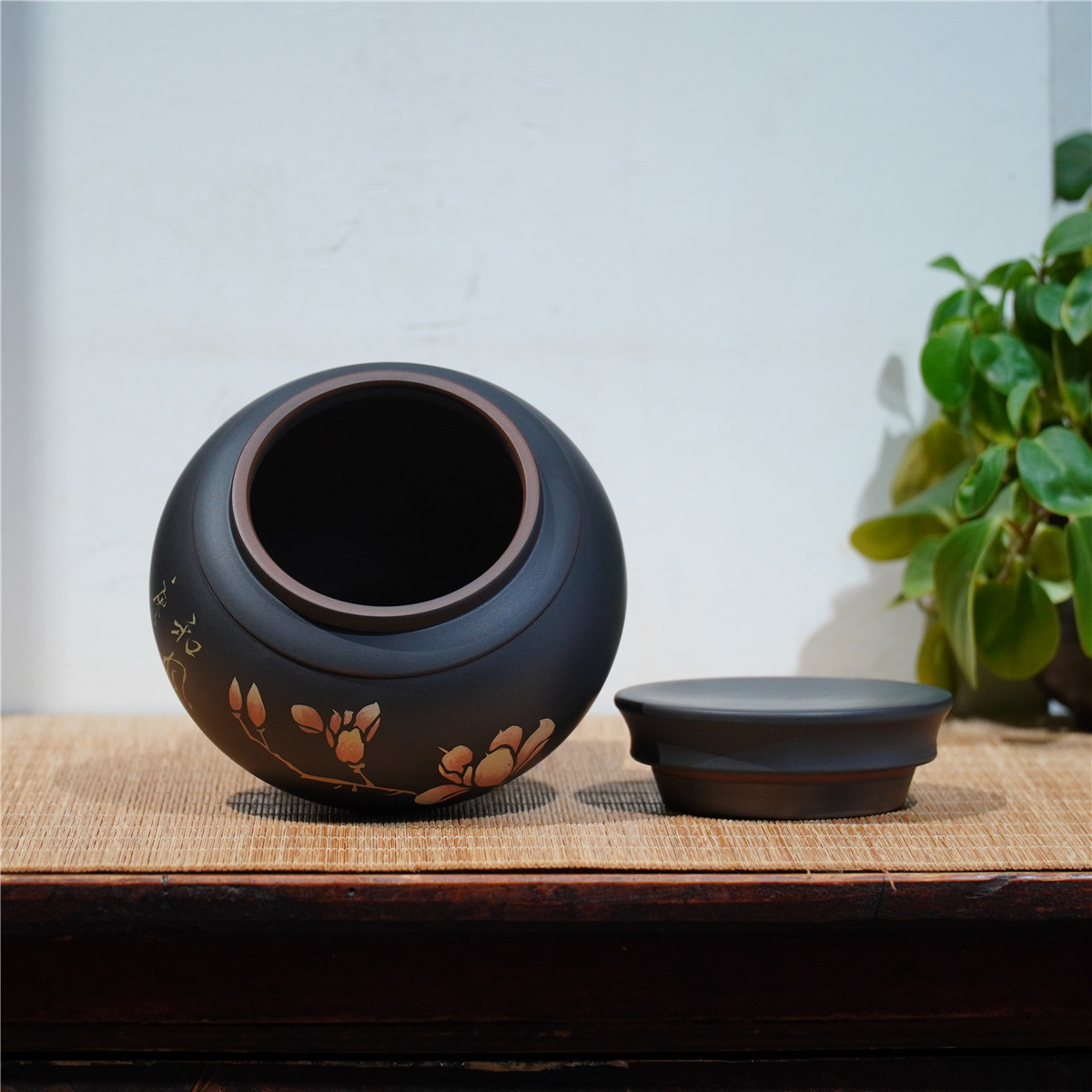 茶罐建水紫陶茶叶罐200g陶瓷迷你茶叶小号罐子茶叶罐