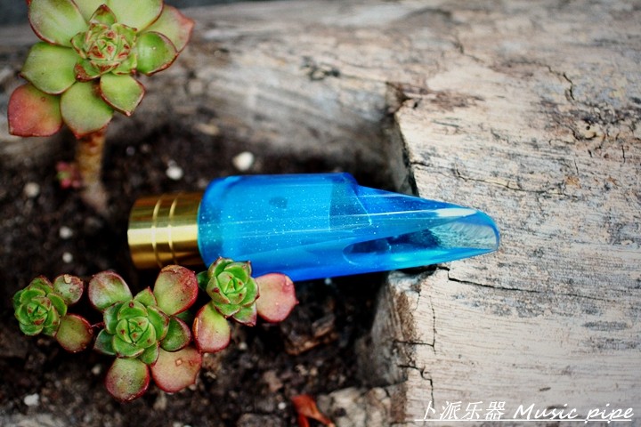 蓝象风格德国esm蓝水水晶中音萨克斯金属笛头笛头