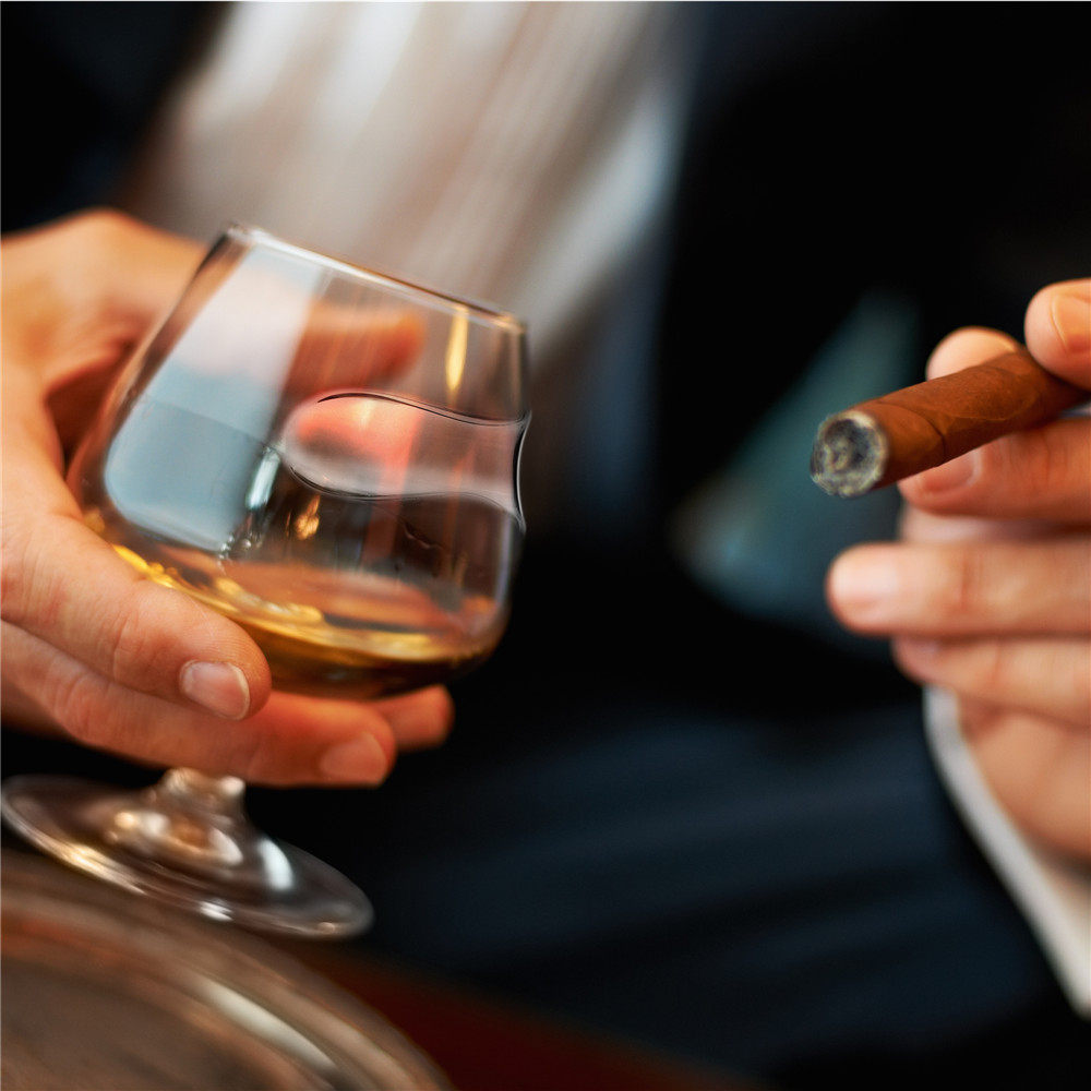 正品美国barbuzzo雪茄创意cognac威士忌酒杯玻璃高脚杯异形