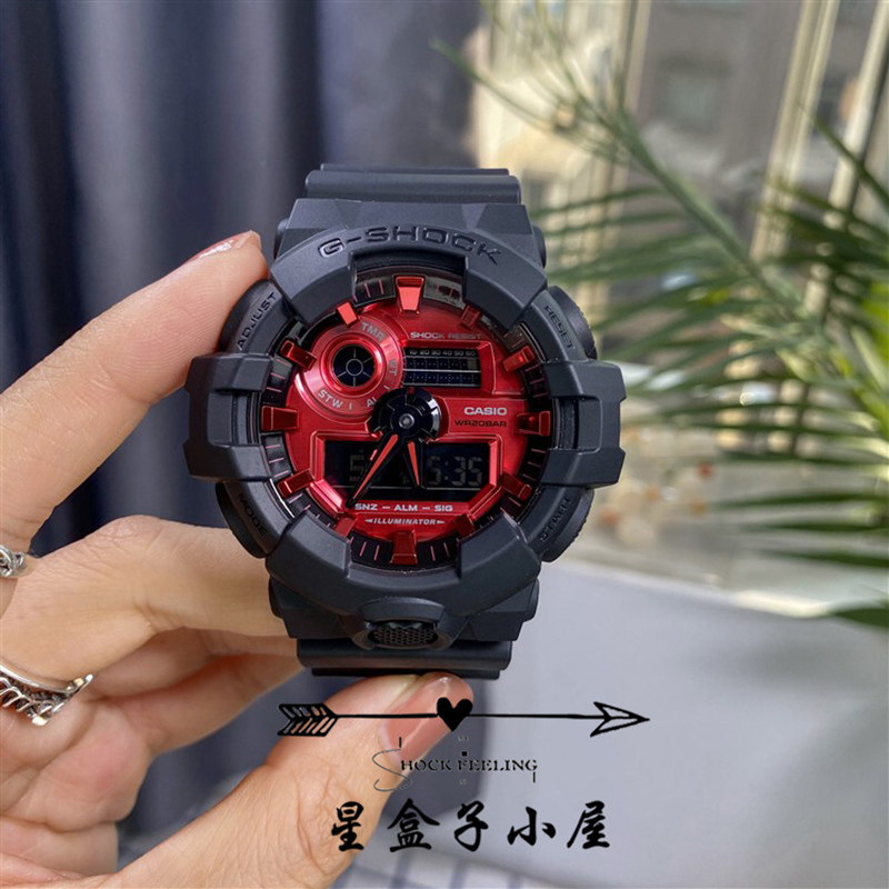 手表新款卡西欧运动防水gshock血鹤潮流男女gwb5600ar1日韩腕表