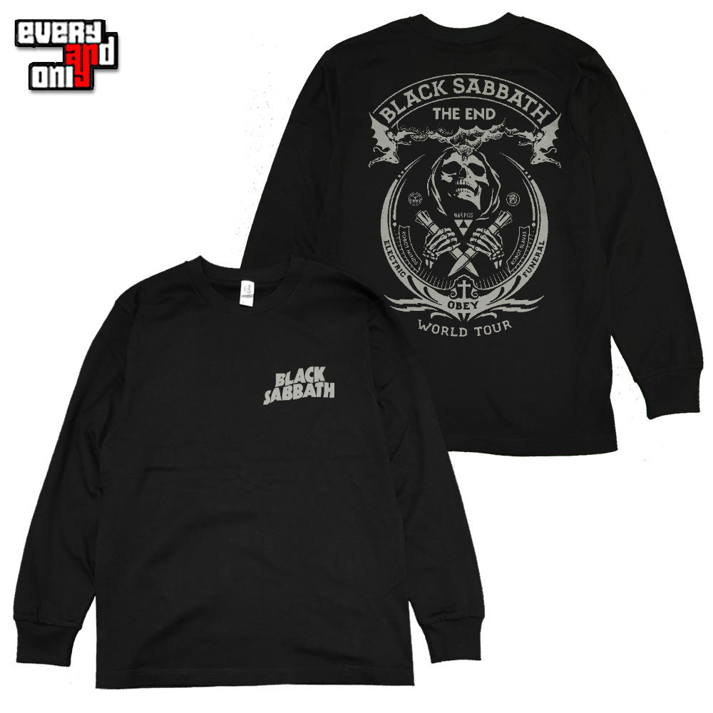 blacksabbath黑色安息摇滚乐队theend嘻哈潮牌印花t恤