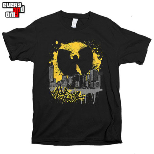 wutangclan武当硬核嘻哈街头乐队人像logot恤