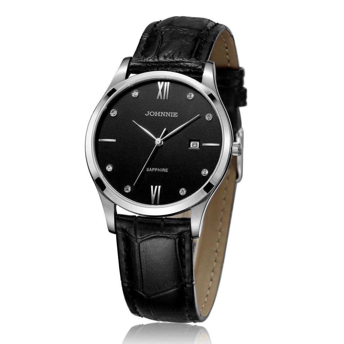 【国产腕表】johnnie尊尼手表5048男女情侣皮带表休闲