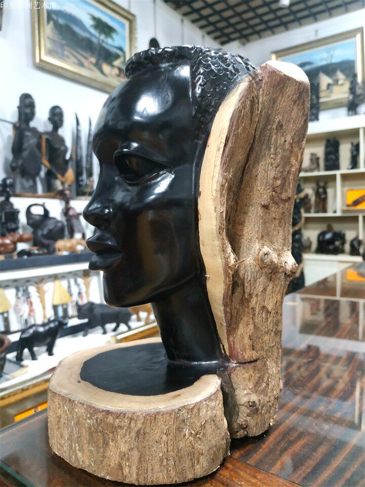 木雕非洲进口黑木乌木人像坦桑尼亚家居会所民宿木雕