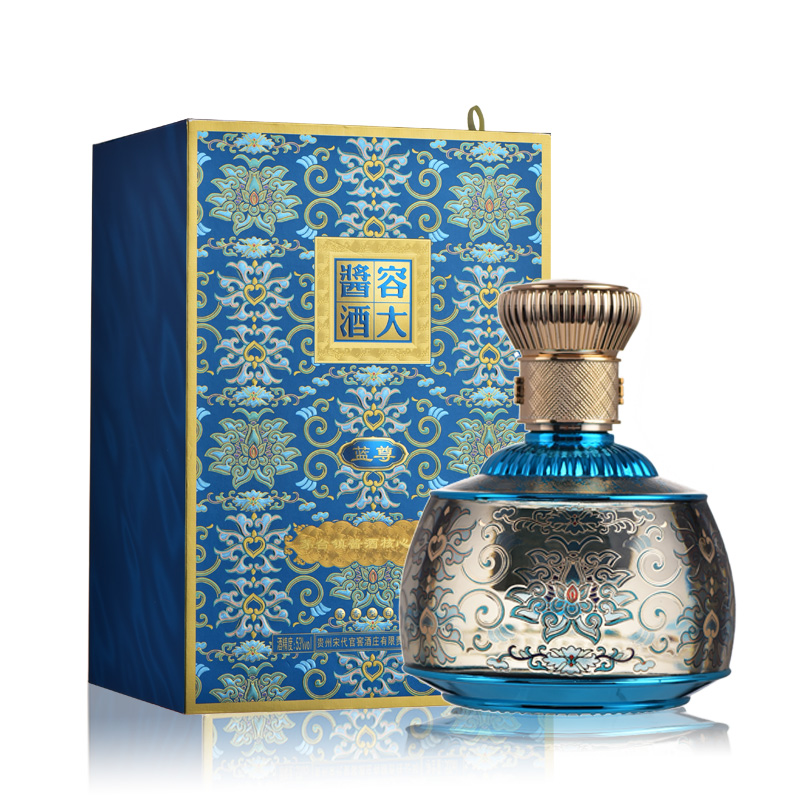 酒仙网53度容大酱酒蓝尊500ml酱香白酒贵州