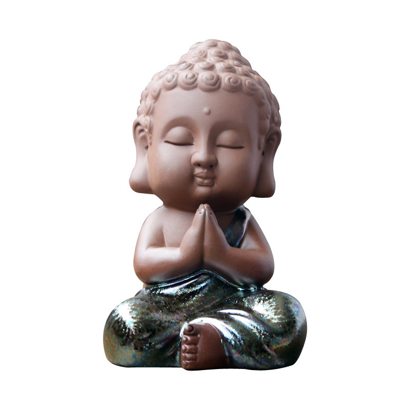 紫砂小如如来如来佛佛像小号摆件新中式禅意空间摆件