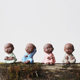 Mini four no little monk Shami ornaments lovely purple sand home Zen meat flowerpot gardening decoration Mini four no little monk Shami ornaments lovely purple sand home Zen meat flowerpot gardening decoration