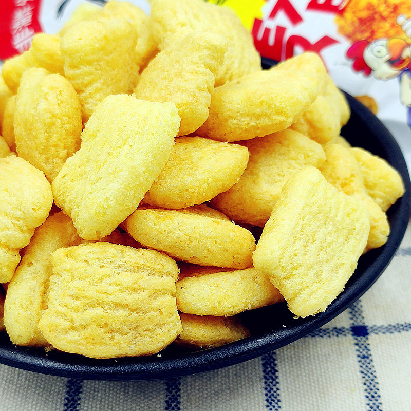 金味来麦香鸡味块36g20袋包邮休闲膨化零食油炸膨化食品