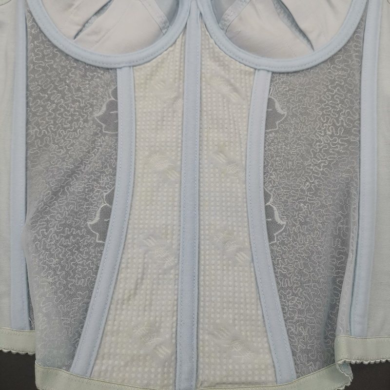 婷美内衣春夏季薄款网纱透气冰爽丝调整型长文塑身上衣