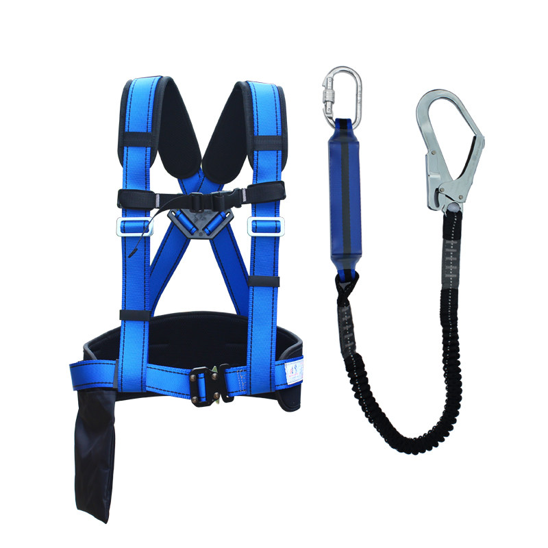 安全带户外高空作业弹力绳双保险带防坠落区域限制安全带