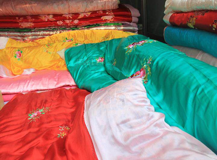 真丝被套被罩质感被面软缎婚庆结婚棉被被套