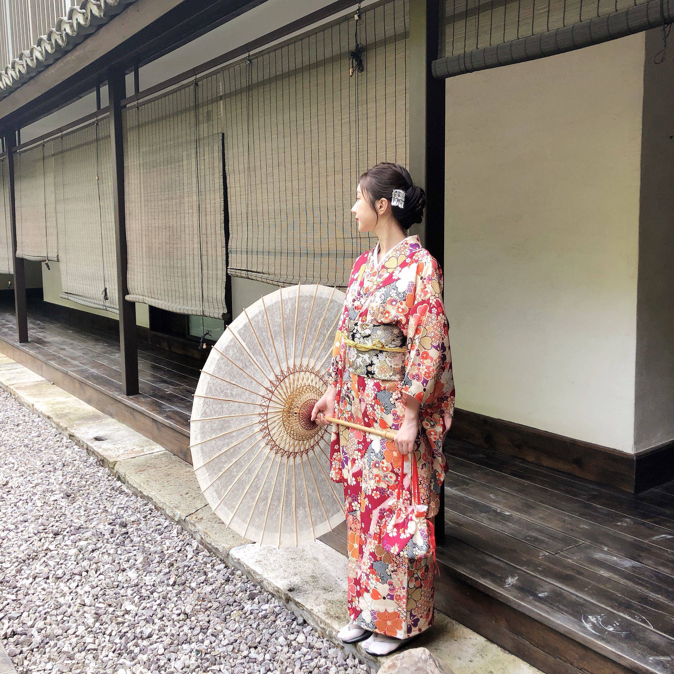 和服新款长袖大正日本日系连衣裙连衣裙