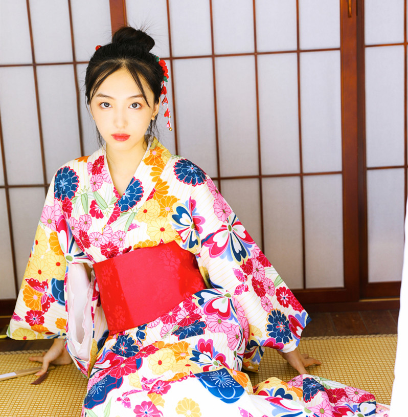 千结少女和服复古连衣裙日式和风浴衣写真服饰民族服装