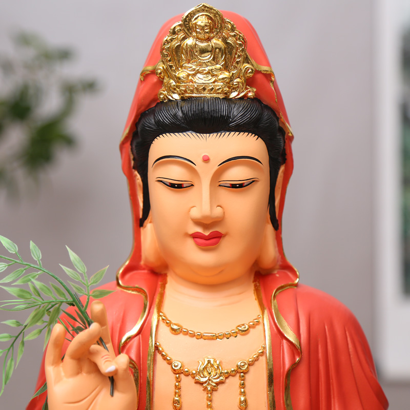 观音包邮供奉佛像家用镇风水摆件树脂观世音菩萨摆件