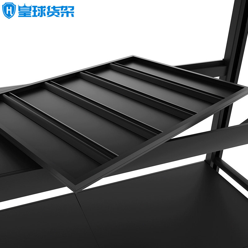 皇球黑色货架仓储货架家用置物架多层铁架子库房仓库储物架展示架