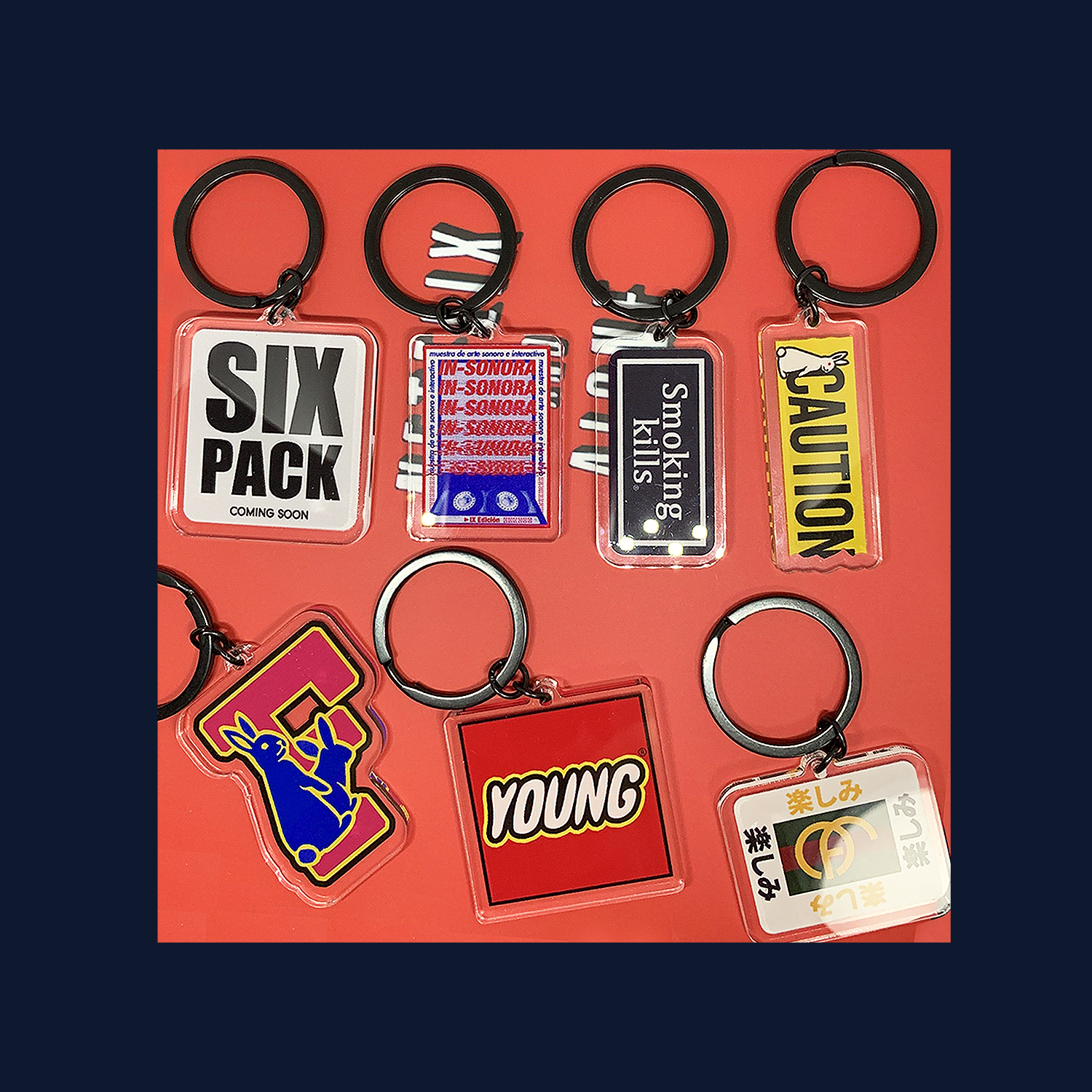 创意fr2钥匙扣男女情侣个性日系潮牌简约ins钥匙扣