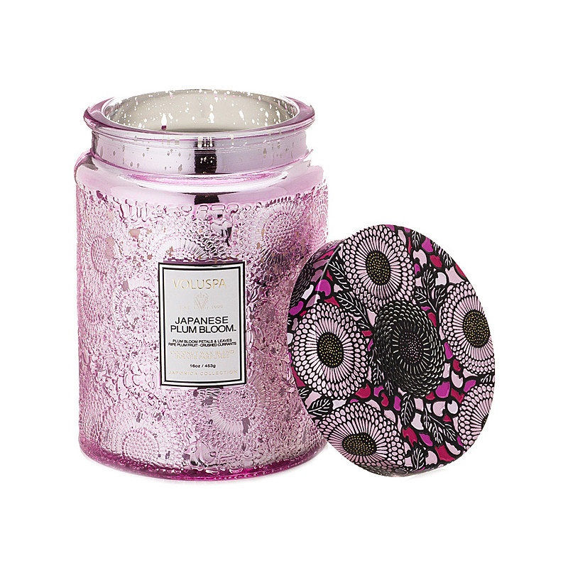 美国voluspa香薰蜡烛浮雕453g玻璃杯安神神助眠香香薰蜡烛