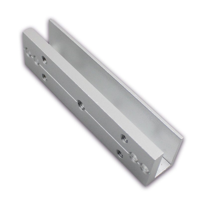 磁力锁支架280kg 玻璃门铁门180kg电磁锁单门zl型支架外开l型 u型