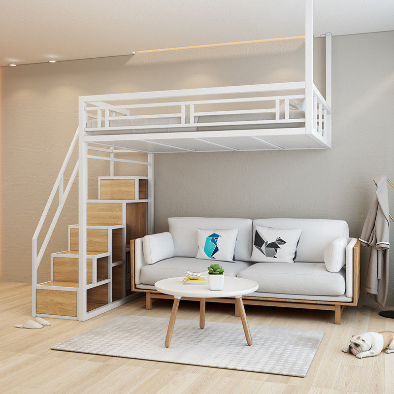 二楼复式阁楼吊床双人空间单双人铁艺公寓多功能铁艺