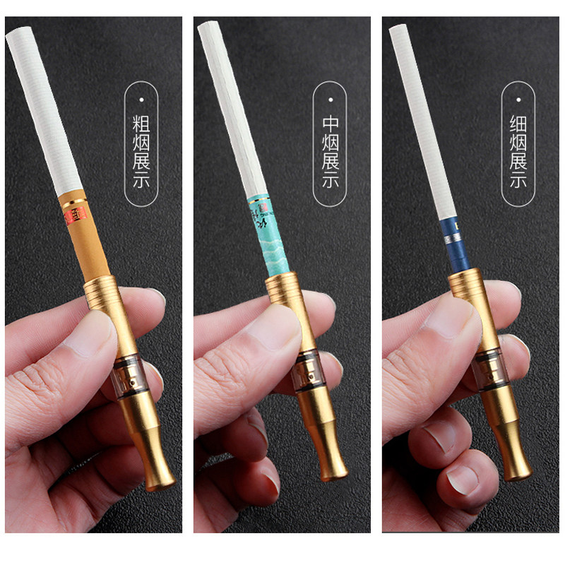 烟嘴鲁道夫金属粗中细烟可用双重过滤循环环型烟嘴