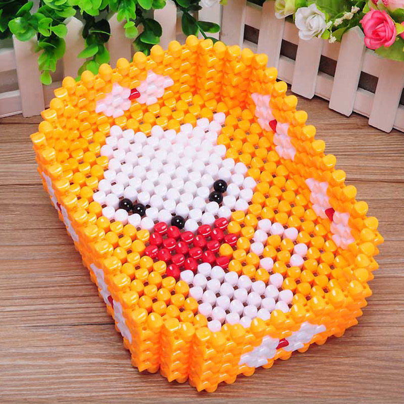 珠子diy手工串珠水果盘材料包饰品摆件编织创意家居摆件透明圆形