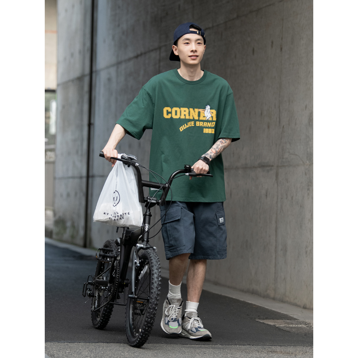 美式印花短袖T恤男 250G国潮廓形体恤男夏季新款半袖潮牌原创tee