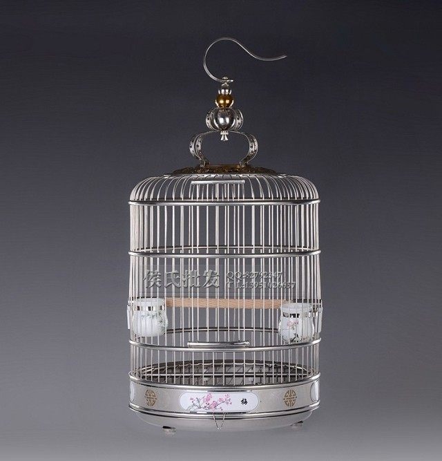 天寿不锈钢鸟笼大号小号鹦鹉画眉八哥鹩哥笼鸟鸟笼