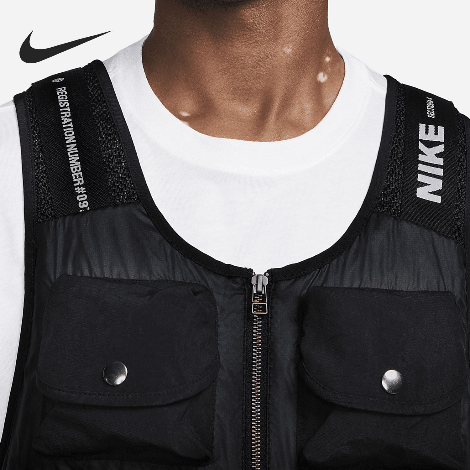 nike耐克正品新款男子夏季透气口袋运动单马甲单马甲