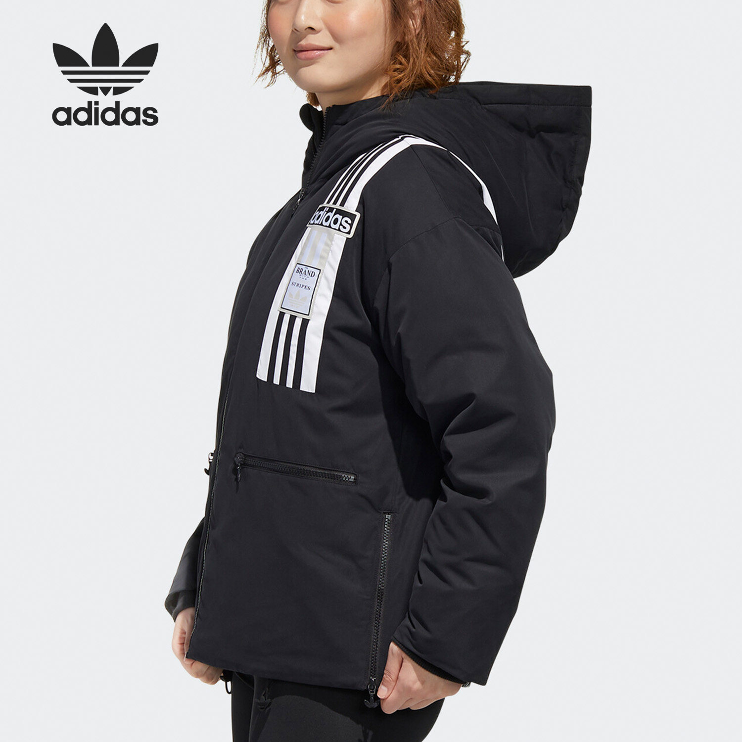 adidas阿迪达斯正品三叶草2020秋新款女子舒适运动羽绒服gl6411
