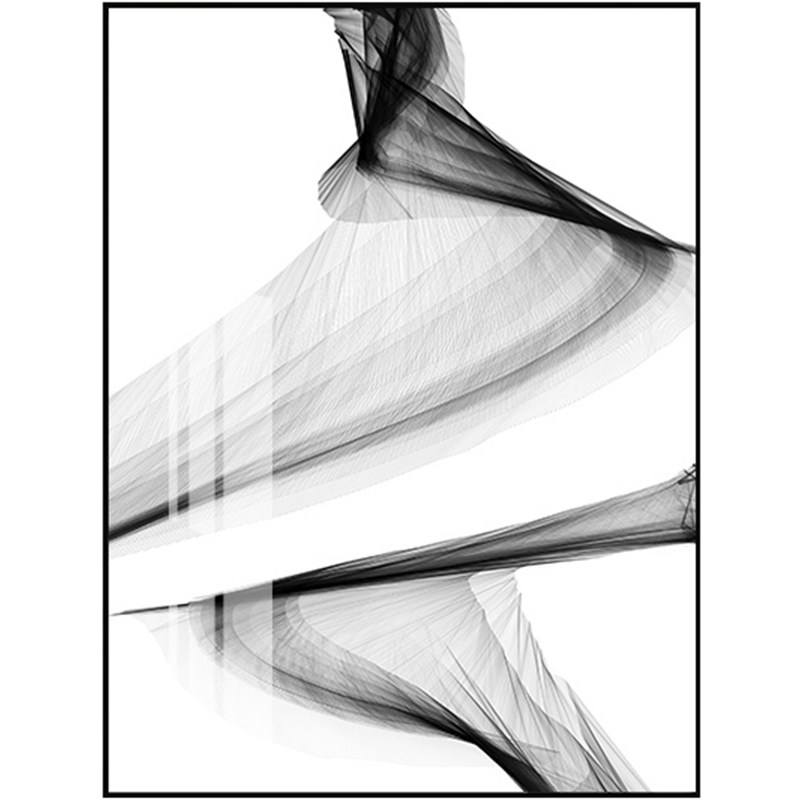 客厅装饰画沙发背景墙现代简约高档挂画三联壁画黑白现代装饰画